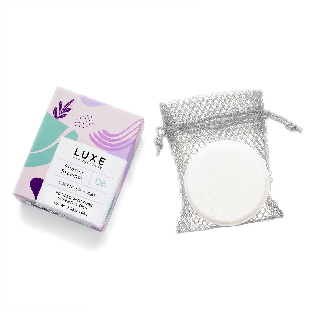 Luxe Lavender + Oat Shower Steamer Fizzy Bomb