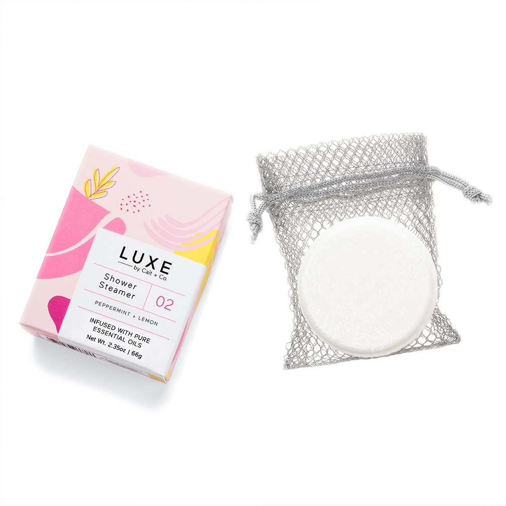 Luxe Peppermint + Lemon Shower Steamer Fizzy Bomb