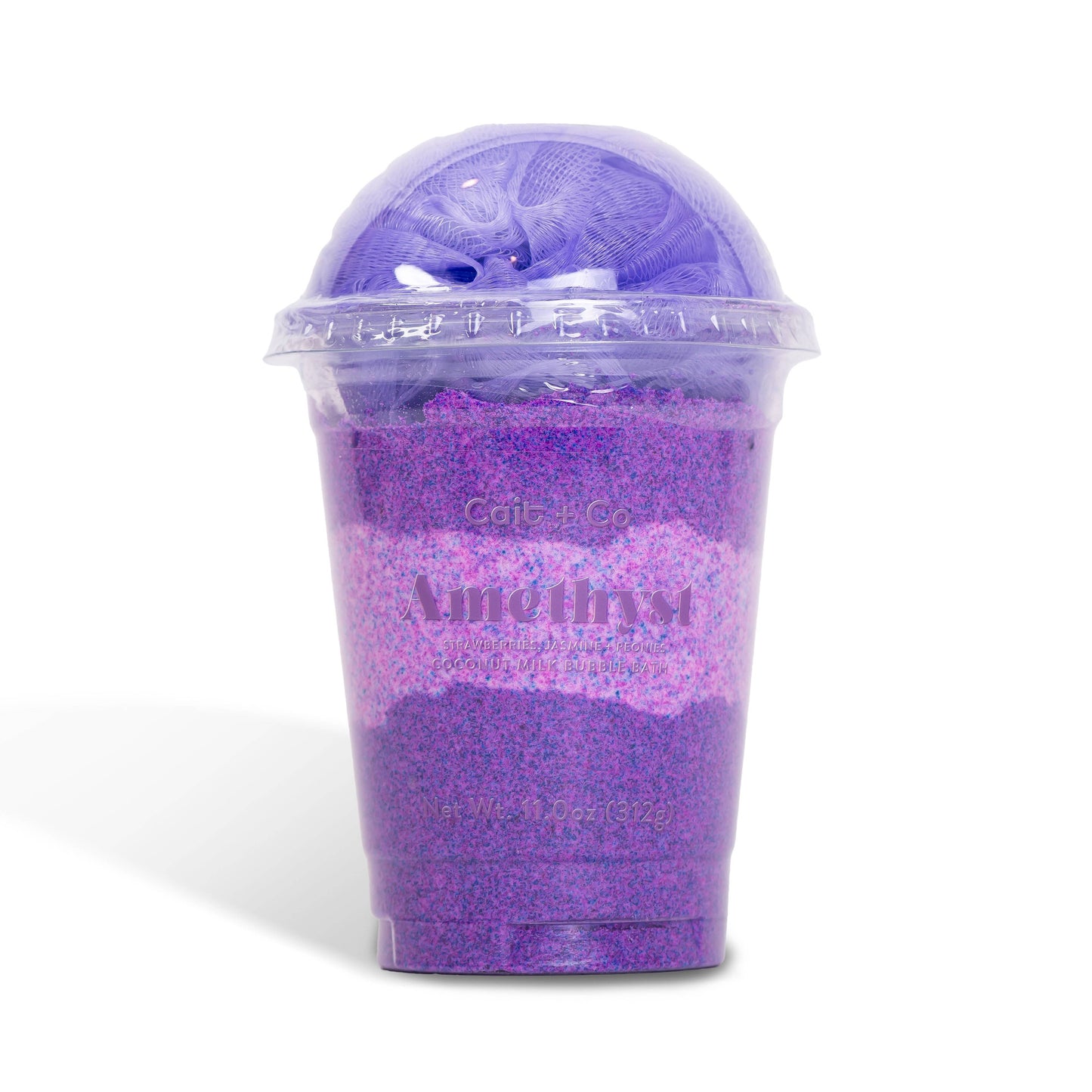 Amethyst Bubble Bath Milkshake-Strawberries, Jasmine + Peonies